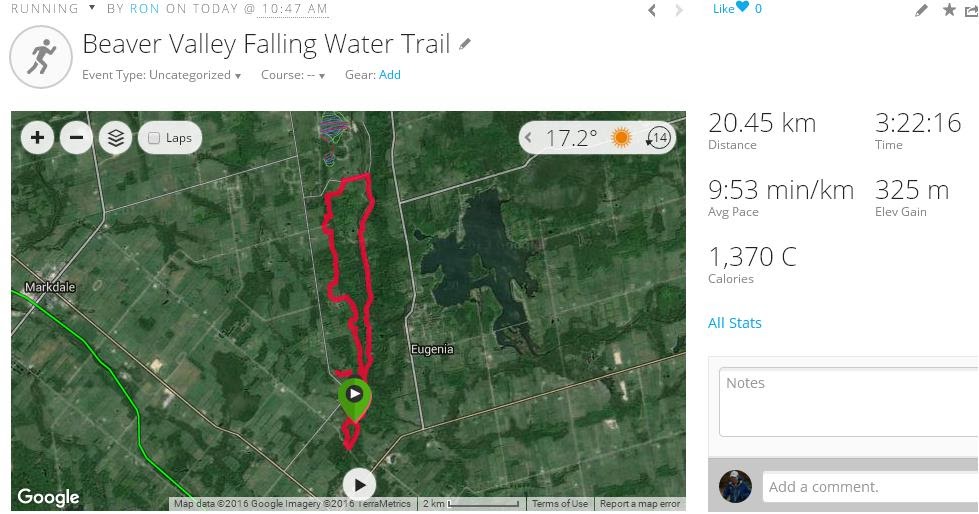 West Grey Runner: Beaver Valley Falling Water Trail