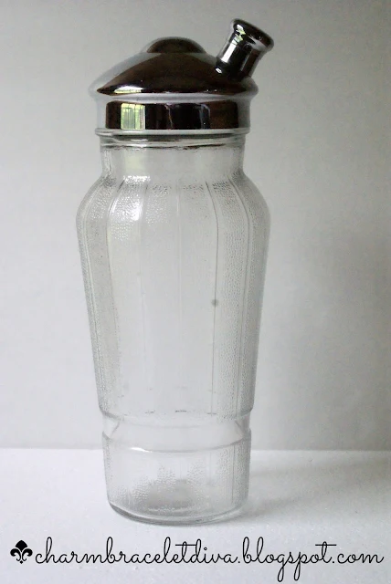 Vintage glass cocktail shaker