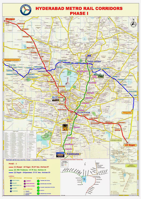 Hyderabad Metro Rail: Route Map