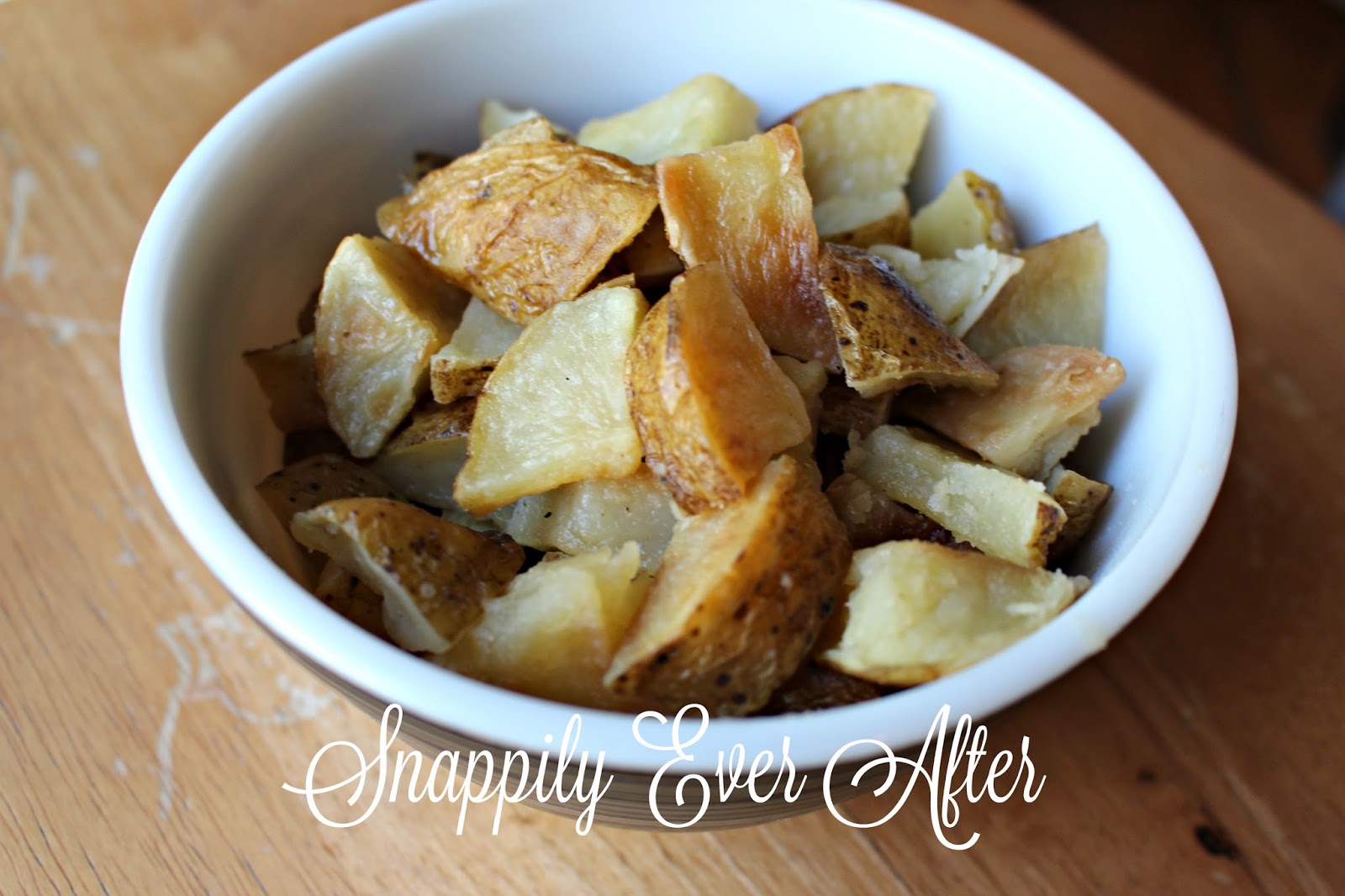 Snappily Ever After Salt and Vinegar Roasted Potatoes