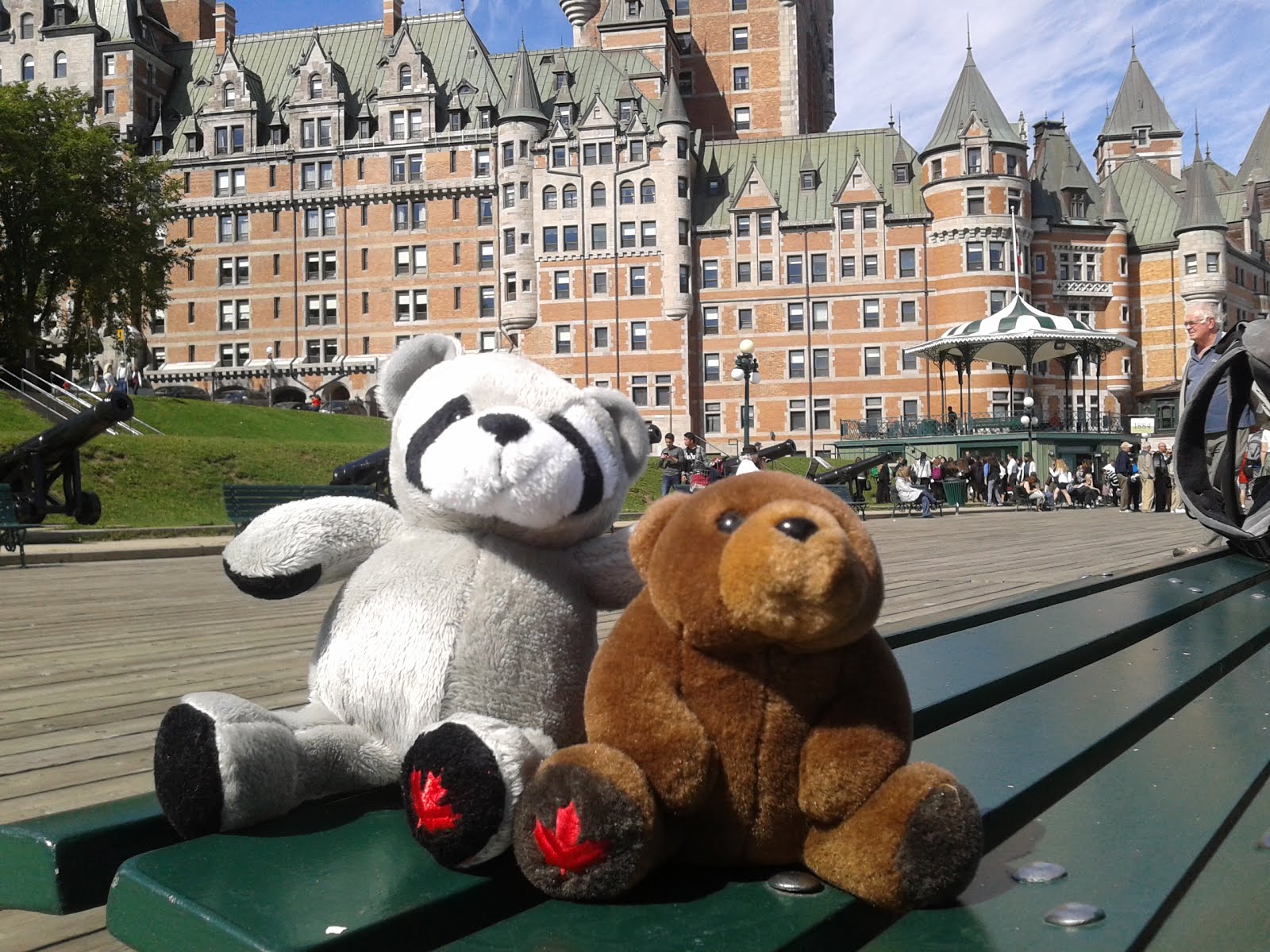 With new friend in front of Château Frontenac