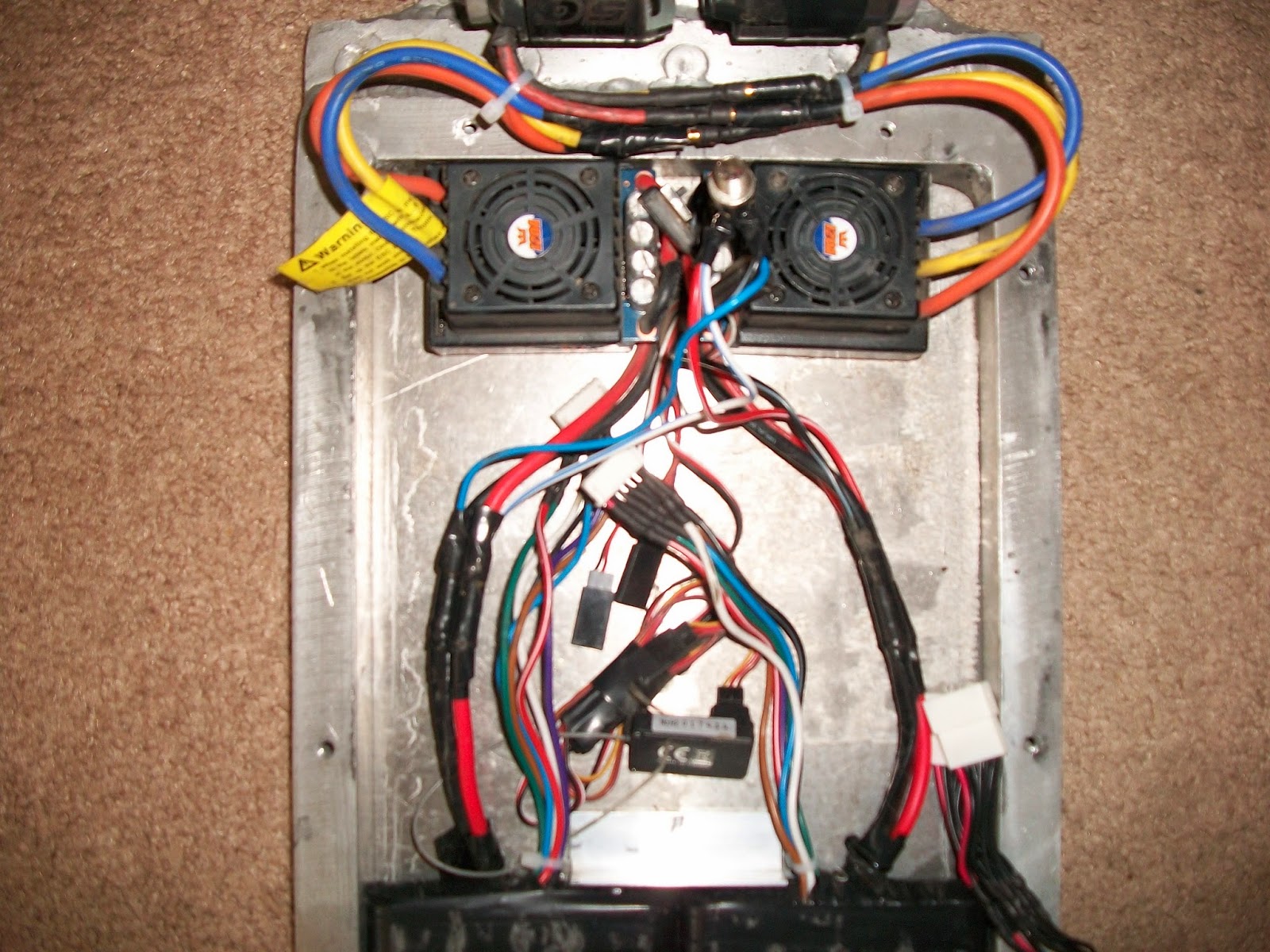 Electric Longboard Project: Installed Motor Controllers and Wiring