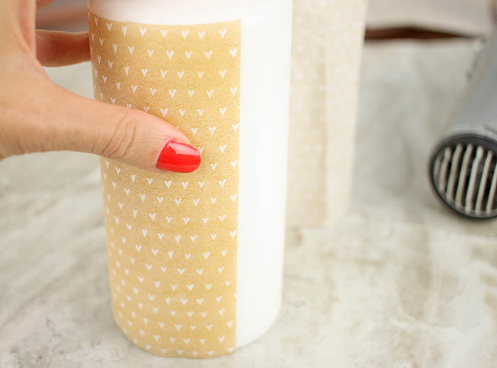 Tissue Paper Transfer Candles DIY Gina Michele