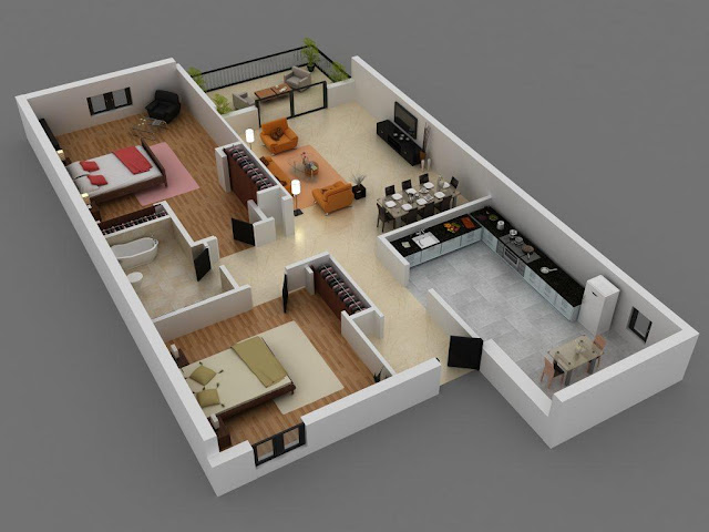   Desain Rumah Minimalis Modern 2 Lantai 3d