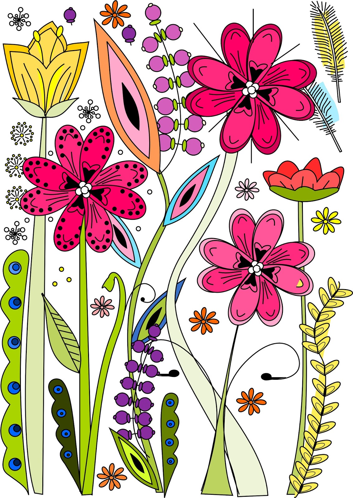 Free Printable Flower Coloring Page Ausdruckbare Ausmalseite Freebie Free Printable Flower Coloring Page Ausdruckbare Ausmalseite Freebie