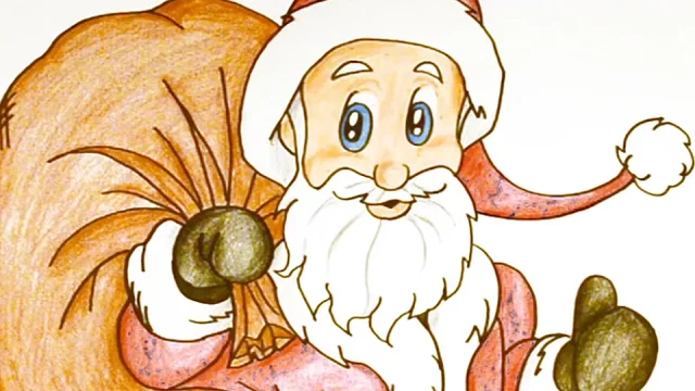 طريقة رسم بابا نويل كامل