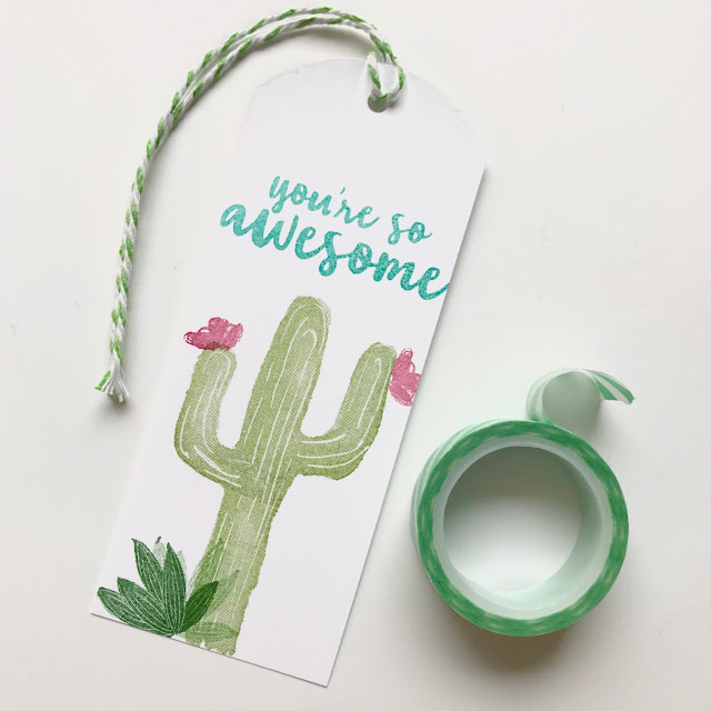 Cactus themed Teacher Gift Idea - Teacher Appreciation - leroylime.com 