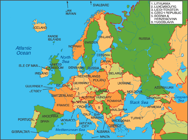 mengen Bot Klant Kaart van Europa Landkaart: Landkaart Europa Afbeelding