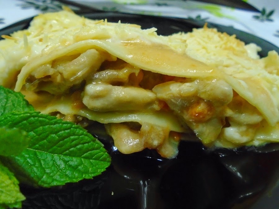 Lasaña de conejo y zanahoria 