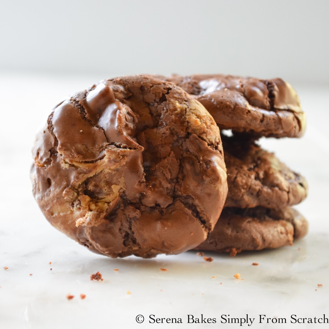 25 Last Minute Christmas Cookie Ideas. Flourless Brownie Peanut Butter Swirl Cookies serenabakessimplyfromscratch.com