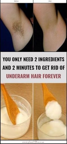 YOU ONLY NEED 2 INGREDIENTS AND 2 MINUTES TO GET RID OF UNDERARM HAIR FOREVER