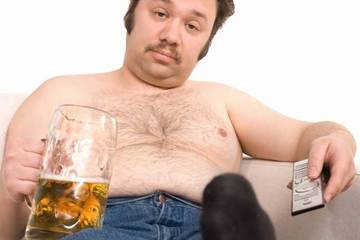 Fat Guy With Beer 24