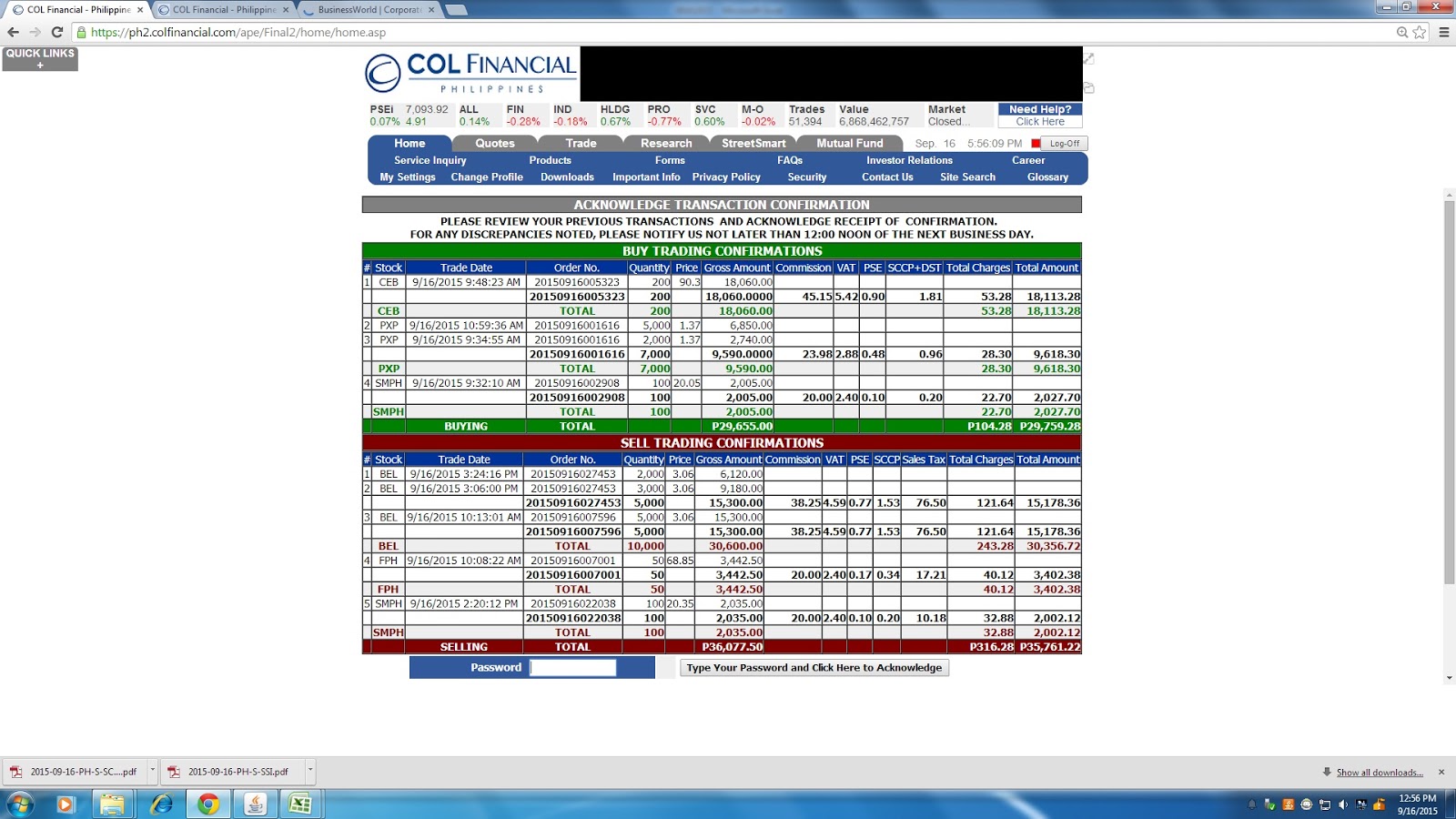 stock market excel sheet