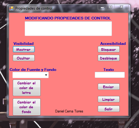 Programación orientada a objetos: Práctica 4. Propiedades de control