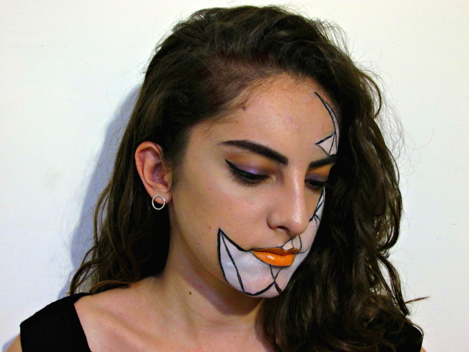 geometric Halloween makeup look 2016