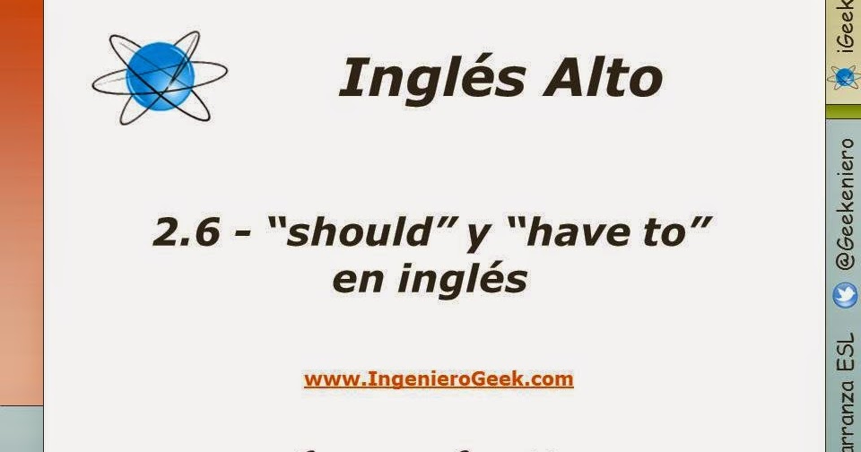 2.6. Diferencia entre el uso de las palabras “should” y “have to” en