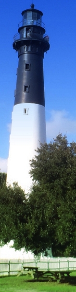 Lighthouse at Hunting Island State Park in South Carolina with  photo by  DearMissMermaid.Com