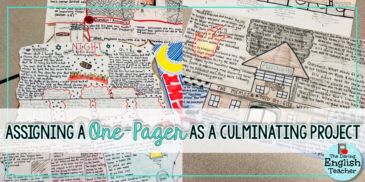 Assigning a One,Pager as a Culminating Project