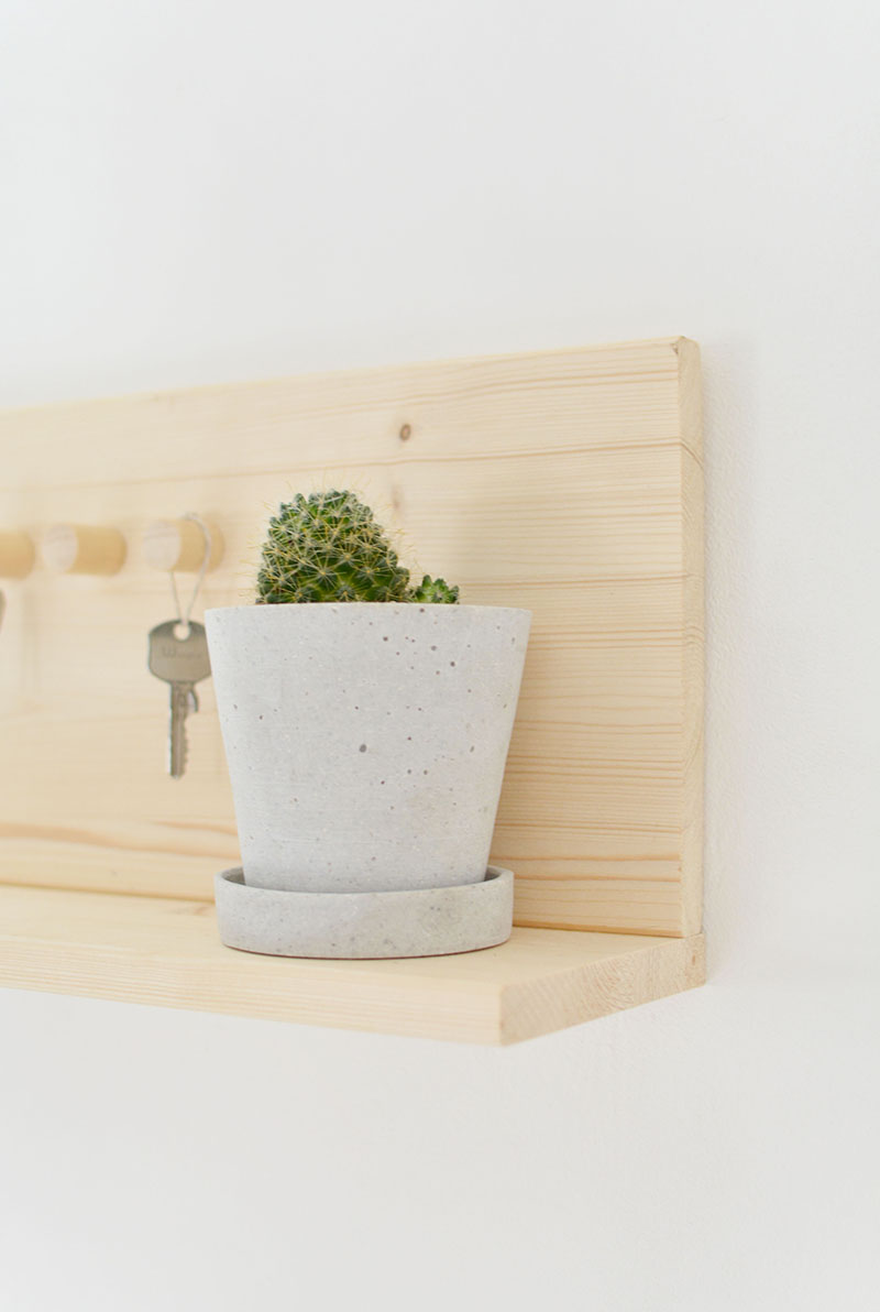 DIY wooden key shelf — Caroline Burke Burkatron