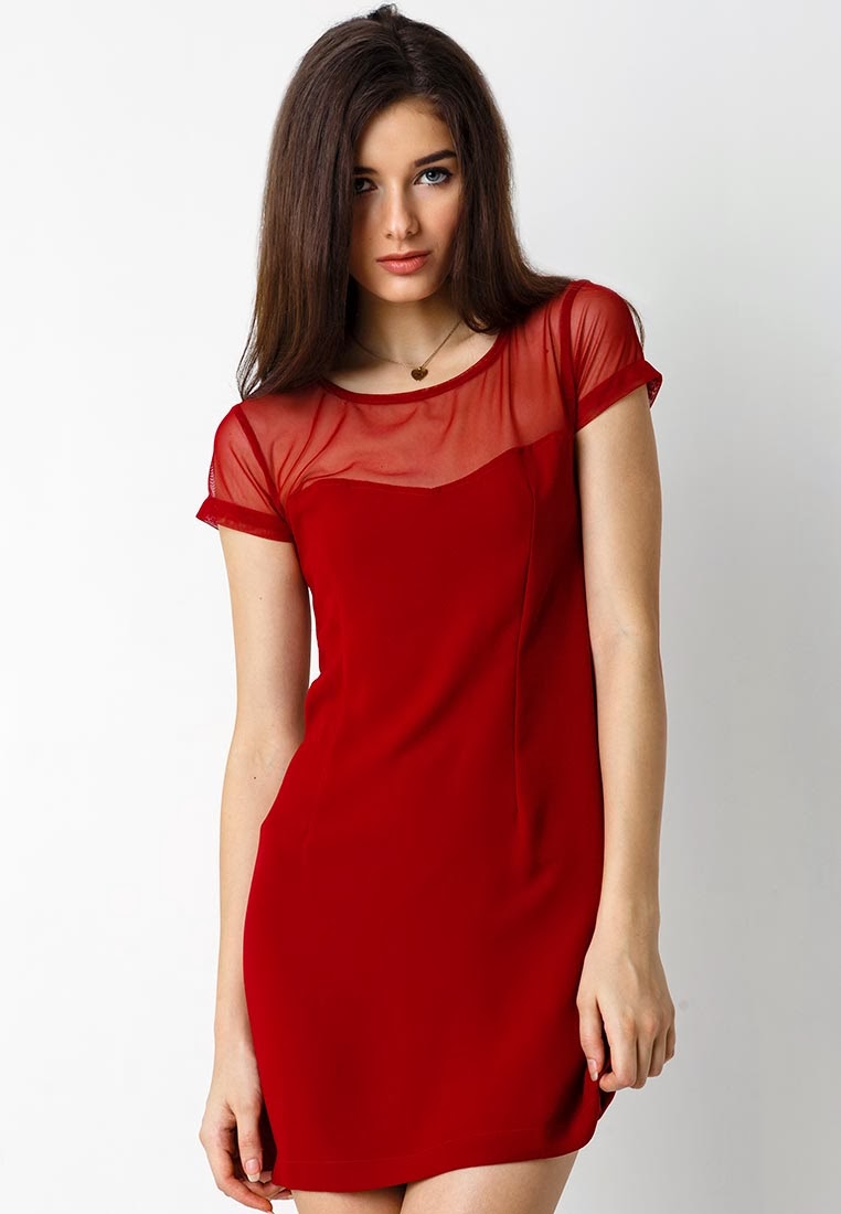 Maroon Ally Mesh Combination Mini Dress Dress Design Ideas