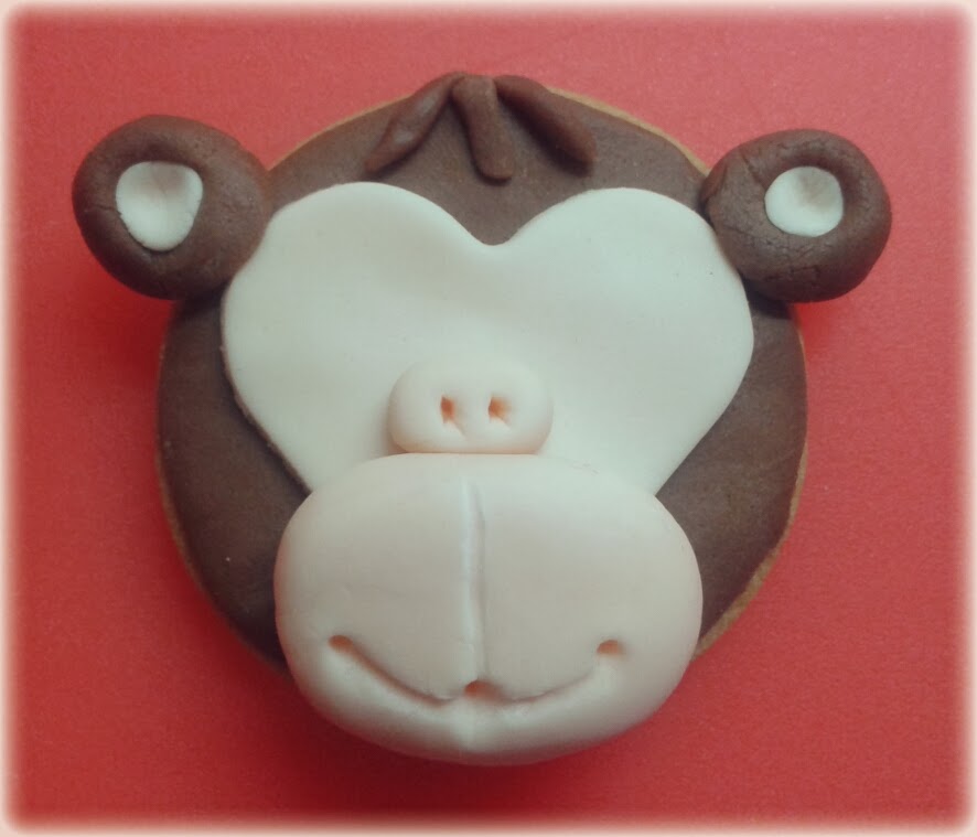 Galleta Mono con fondant