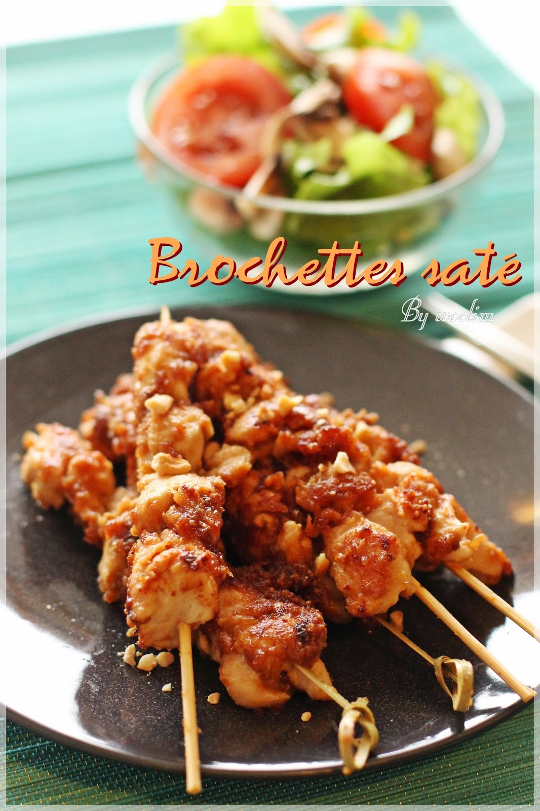 cbon Brochettes saté tout simple