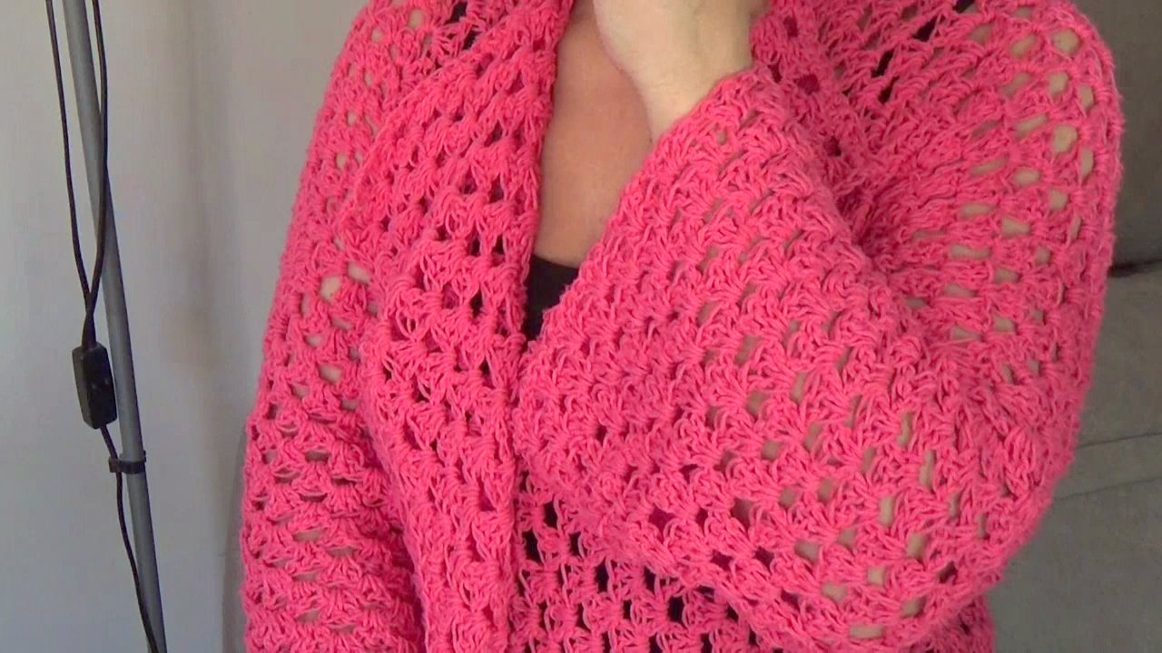 Chaqueta De Crochet De Mujer Con Granny De Hexagono