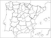 Mapa político de España (para colorear) (esp pol muda)