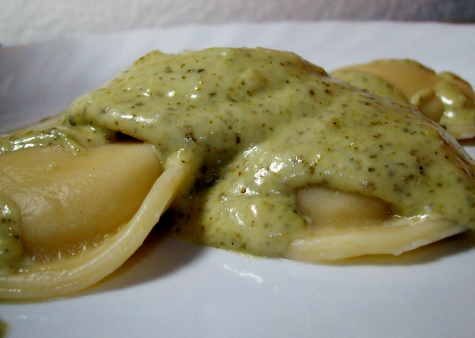 Colorado Cooking Ravioli with Pesto Alfredo Sauce