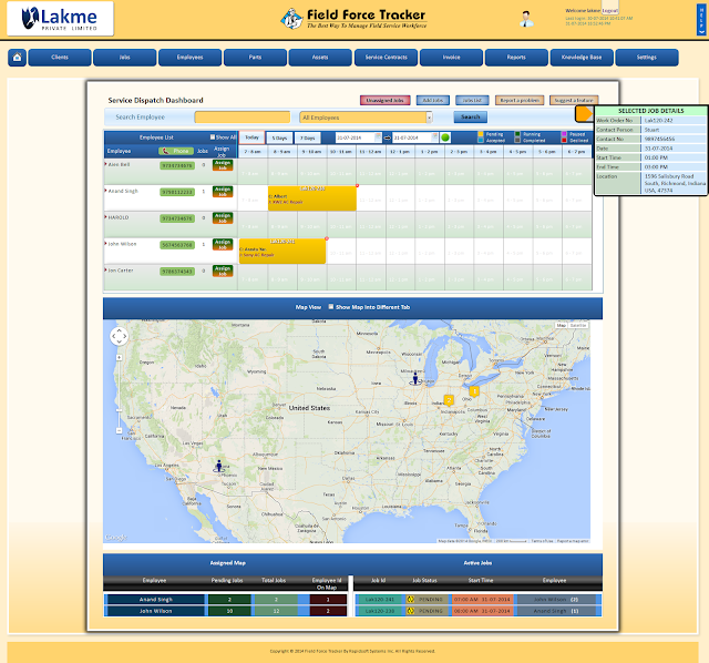 Field Service Management Software Dispatch Field Force Tracker Field
