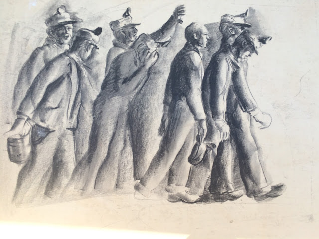 "Coal Miner illustration" "Famous Pennsylvania Artist " Francis Quirk "Pennsylvania Coal Mine Image" Francis Quirk
