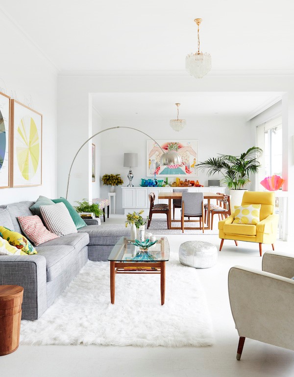On FLEEK / What’s the color landscape for 2018? - Playful living room www.BoHoHome @bohosusan