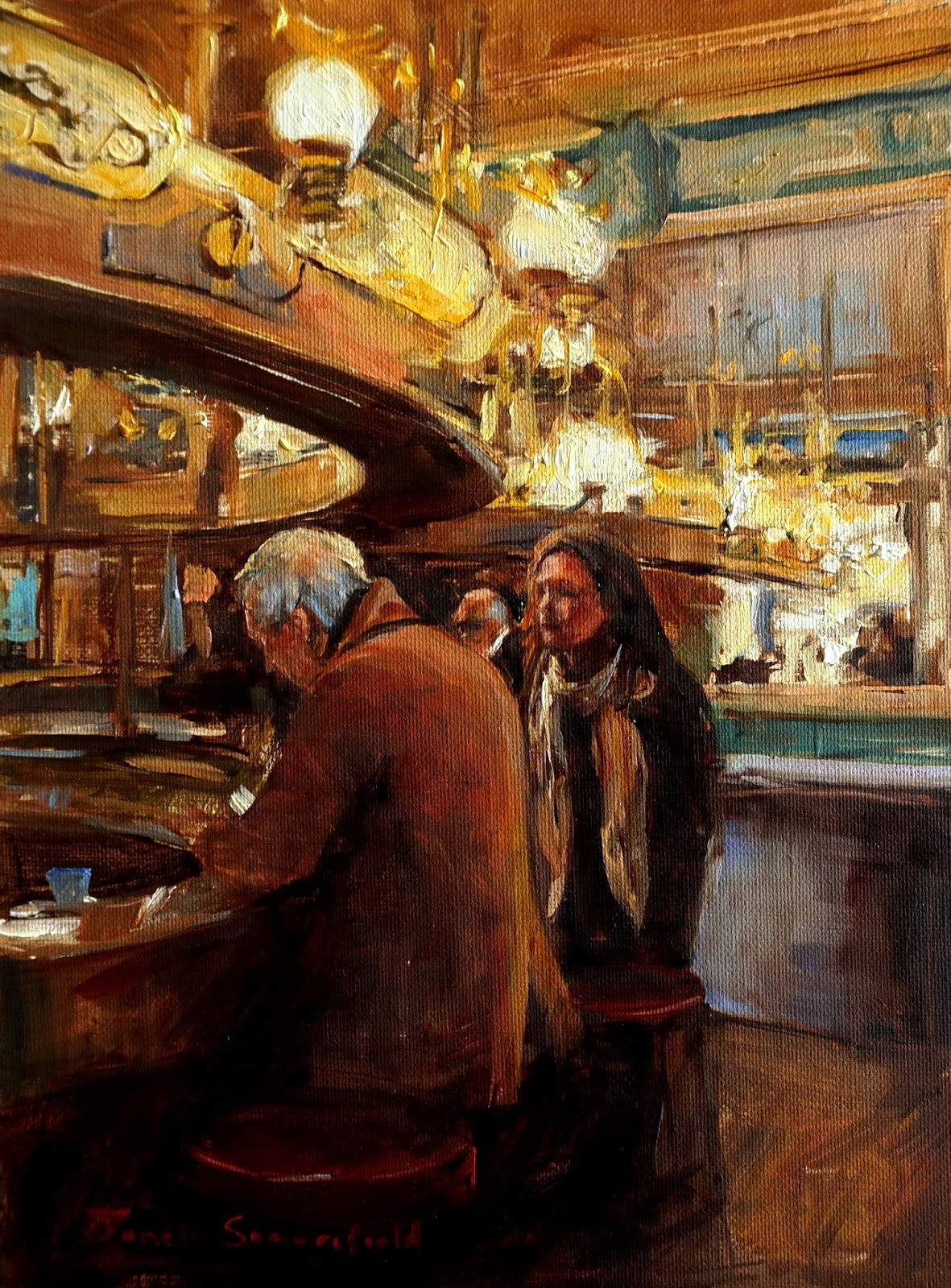 Jonelle Summerfield Oil Paintings The Espresso Bar