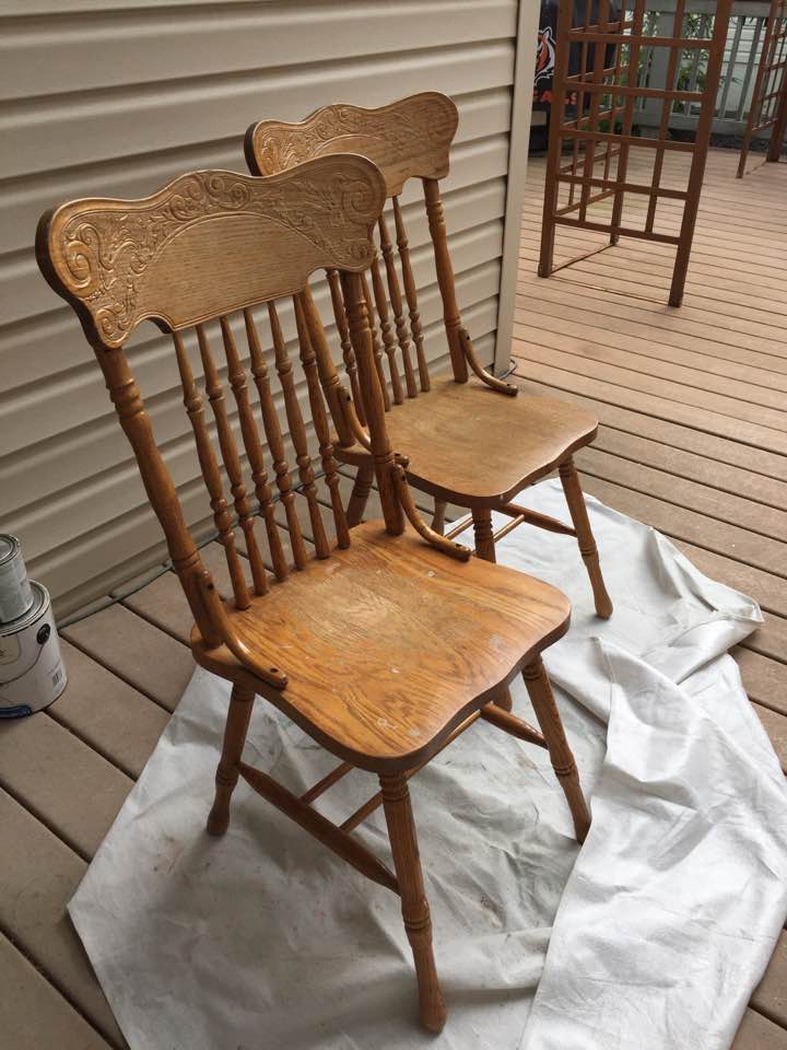 Before: Pressed back chairs Before: Pressed back chairs
