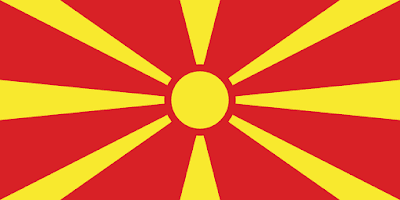 Logo Gambar Bendera Negara Makedonia Utara PNG JPG ukuran 400 px