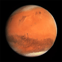 Mars gezegeninin bir görüntüsü