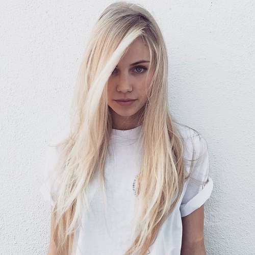 Shared long hair cute blonde