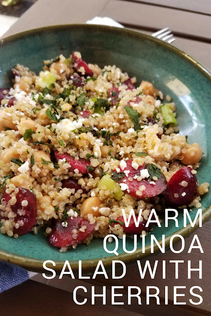 A very easy recipes with quinoa using fresh cherries. #cherries #healthyeating #sidedishes