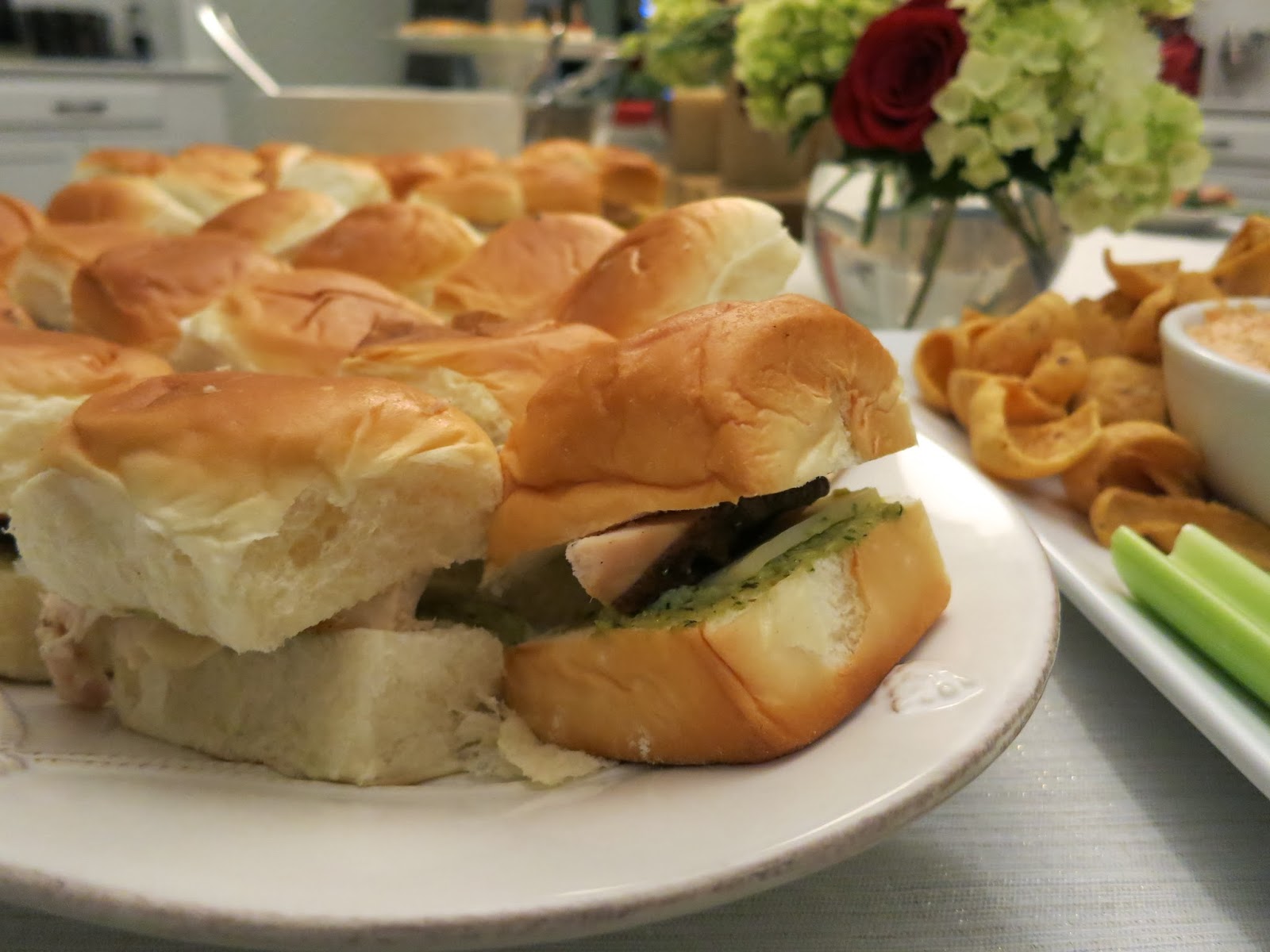 Life is Sweet Smoked Turkey Sliders with Pesto Mayo