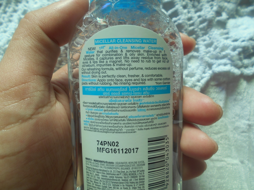 garnier micellar cleansing water acne