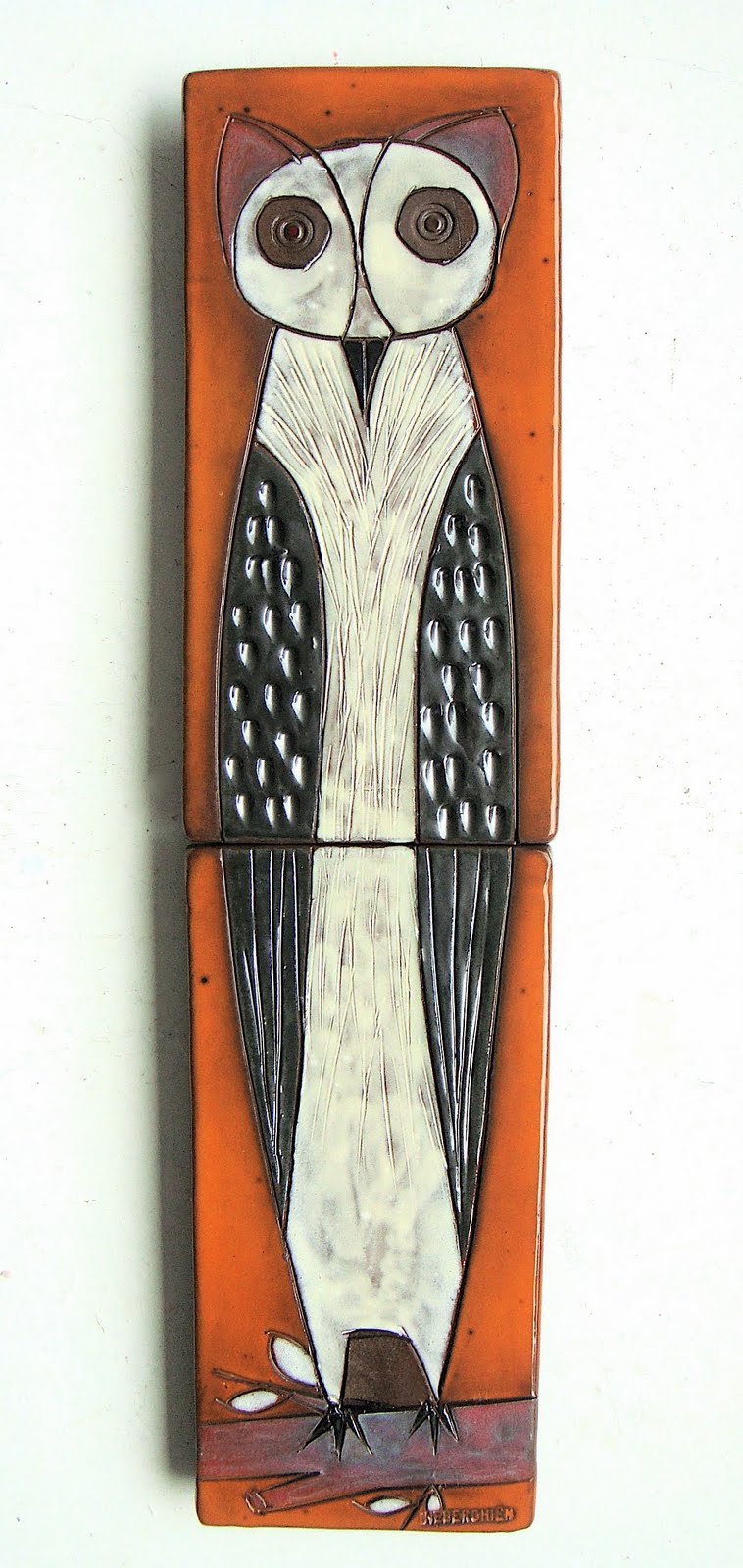 WOUTER HARVEY Oswald Tieberghien Wall Plaquette "Owl"