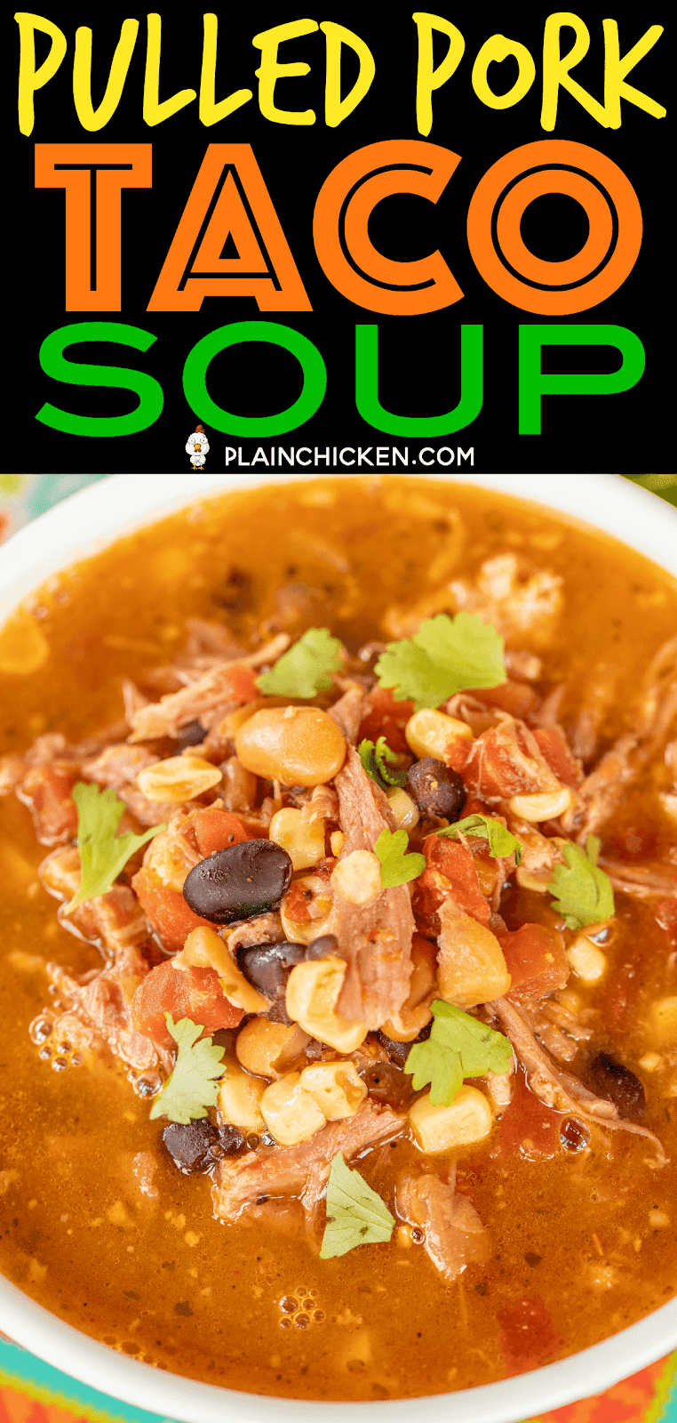 Pulled Pork Taco Soup Plain Chicken®