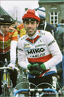 Le coureur cycliste Patrick Bonnet, 1986