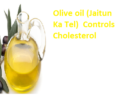 Olive oil (Jaitun Ka Tel)  Controls Cholesterol