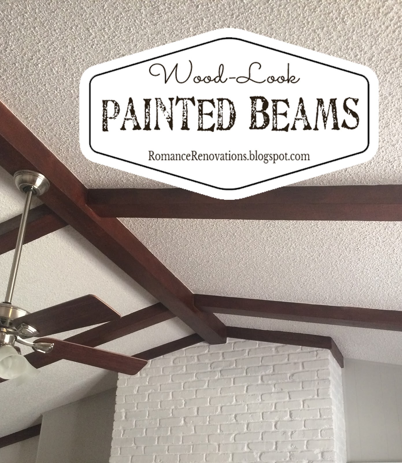 Romance Renovations Painting Ceiling Beams To Look Like Wood Painting Ceiling Beams To Look Like Wood