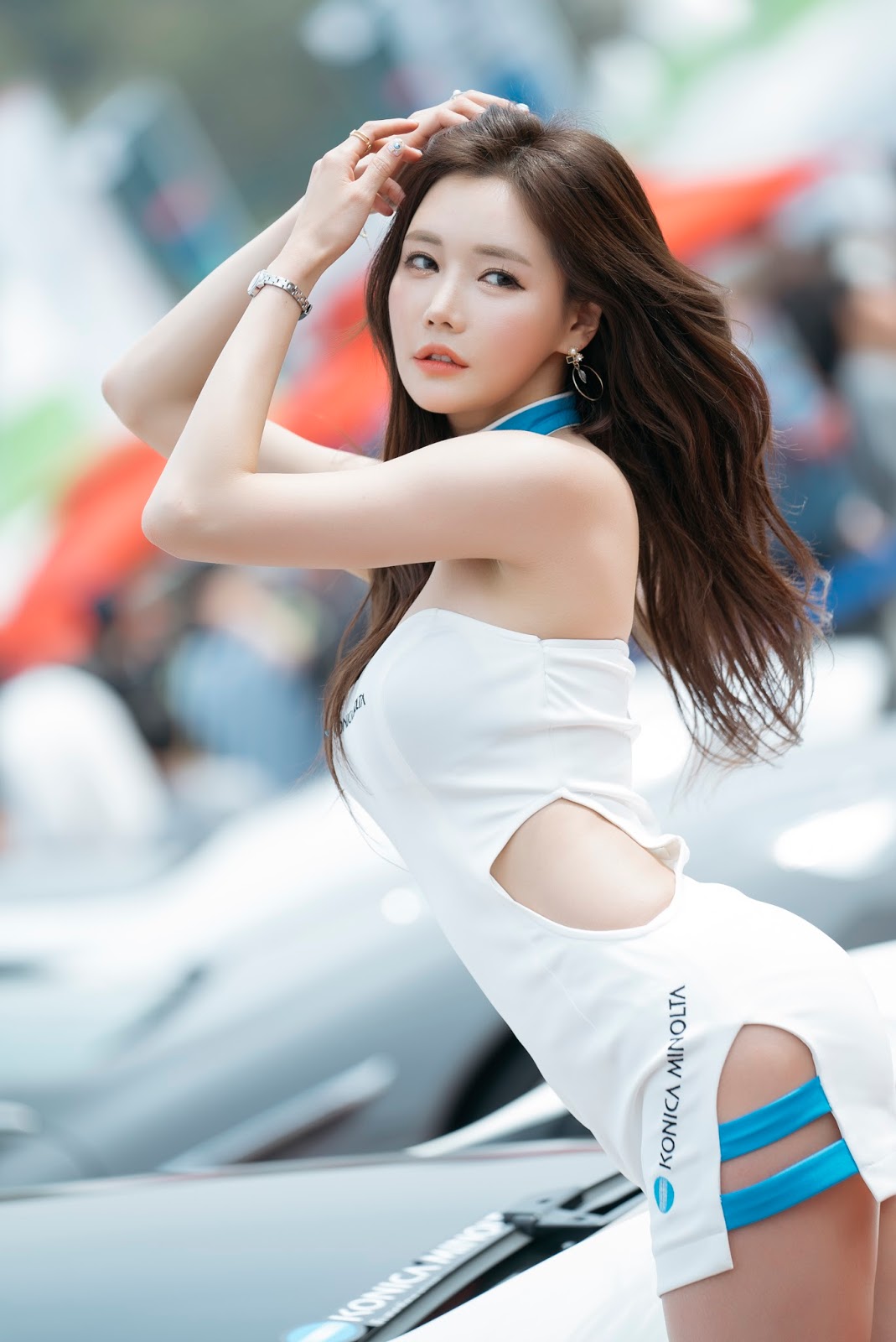 Korean Model Han Ga Eun in CJ Super Race, Round 1 - 2017