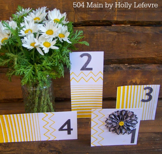 DIY Letterpress Table Numbers by 504 Main