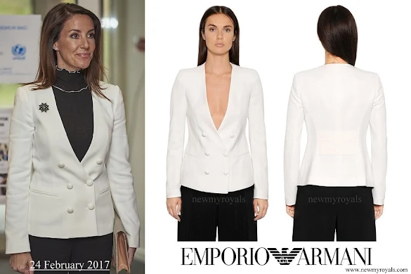 Princess Marie wore Emporio Armani-Stretch Viscose Tricotine Jacket