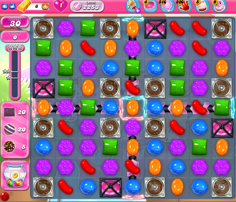 Candy Crush Saga level 2253 Candy Crush Saga level 2253