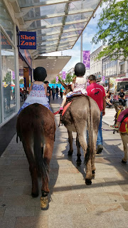 donkey ride through the town